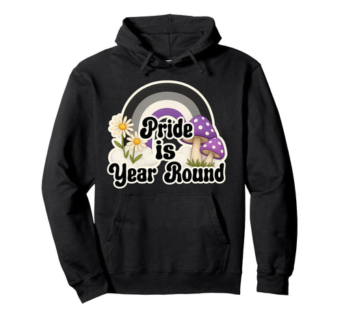 Rainbow Pride Is Year Round Daisies Hoodie - Unique Graphic for Adults - T-Shirt, Sweatshirt, Hoodie