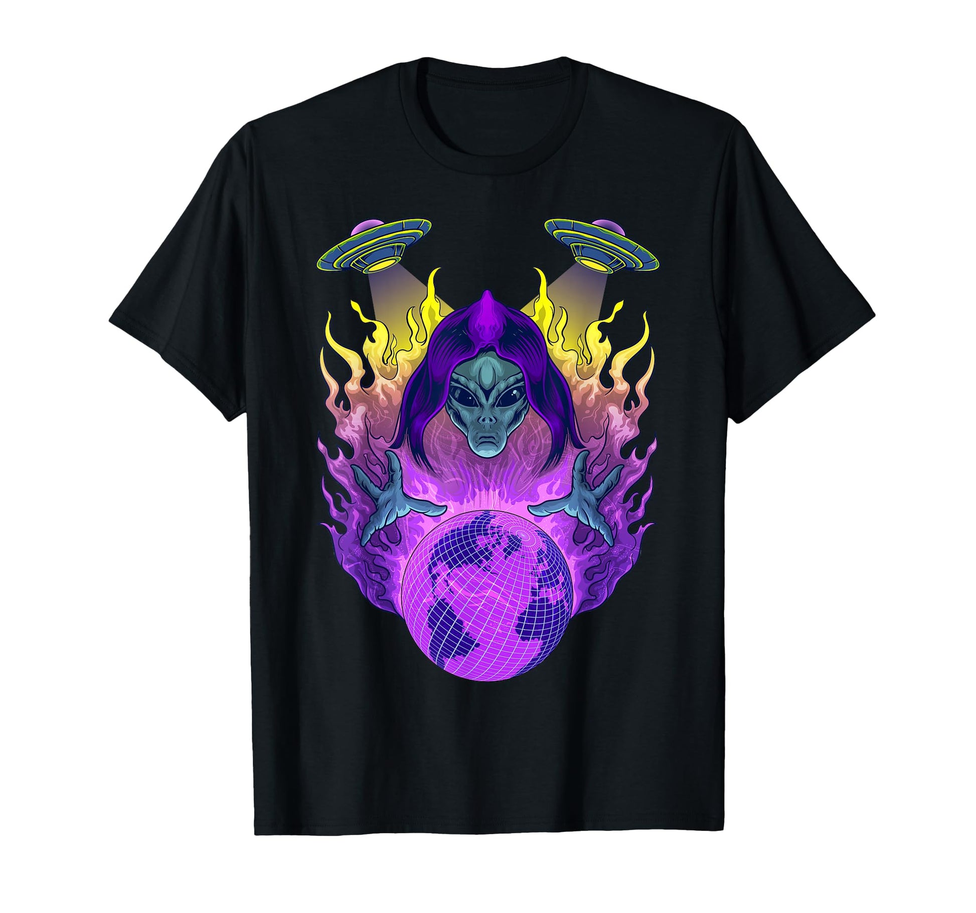 Aliens Rule World Ufo Aesthetic Edgy T-Shirt - Trendy Graphic for Adults - T-Shirt, Sweatshirt, Hoodie