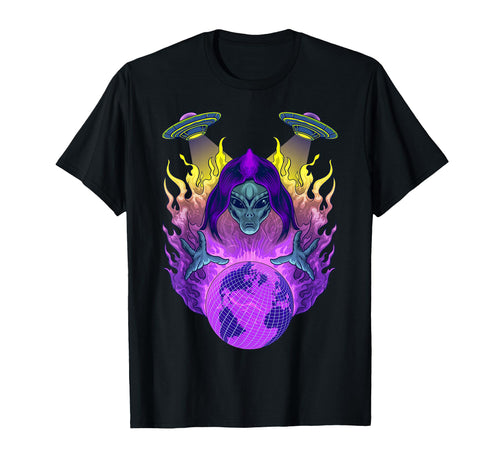 Aliens Rule World Ufo Aesthetic Edgy T-Shirt - Trendy Graphic for Adults - T-Shirt, Sweatshirt, Hoodie