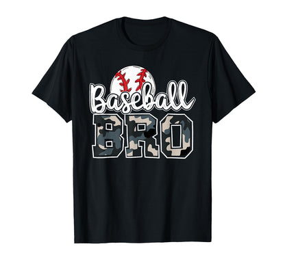 Baseball Bro Brother Family Camo Game Day T-Shirt - Novelty Apparel Unisex - T-Shirt, Sweatshirt, Hoodie