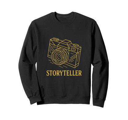 Storyteller Camera Art Sweatshirt - Fun Novelty Design for Adults - T-Shirt, Sweatshirt, Hoodie