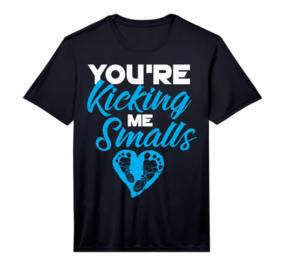 Youre Kicking Me Smalls Pregnant T-Shirt - Trendy Graphic for Adults - T-Shirt, Sweatshirt, Hoodie