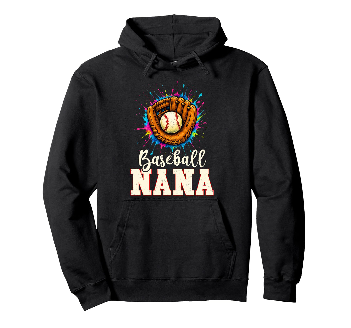 Baseball Nana Baseball Player Colorful Hoodie - Minimalist Print Men Women - T-Shirt, Sweatshirt, Hoodie