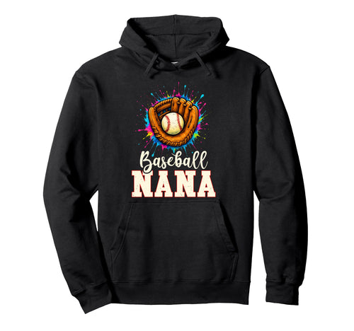 Baseball Nana Baseball Player Colorful Hoodie - Minimalist Print Men Women - T-Shirt, Sweatshirt, Hoodie