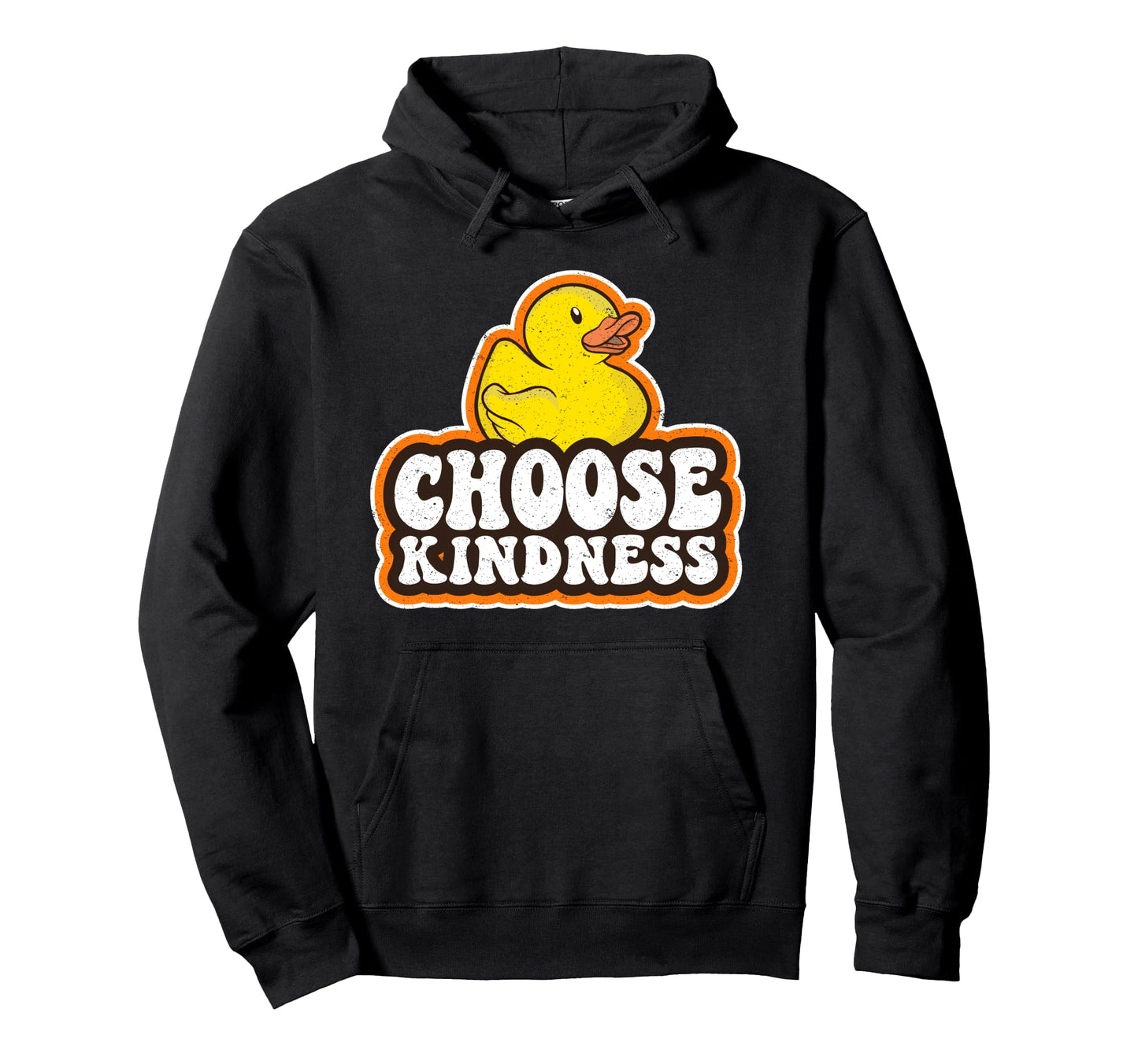 Positive Rubber Duck Rainbow Peace Hoodie - Fun Novelty Design Unisex - T-Shirt, Sweatshirt, Hoodie