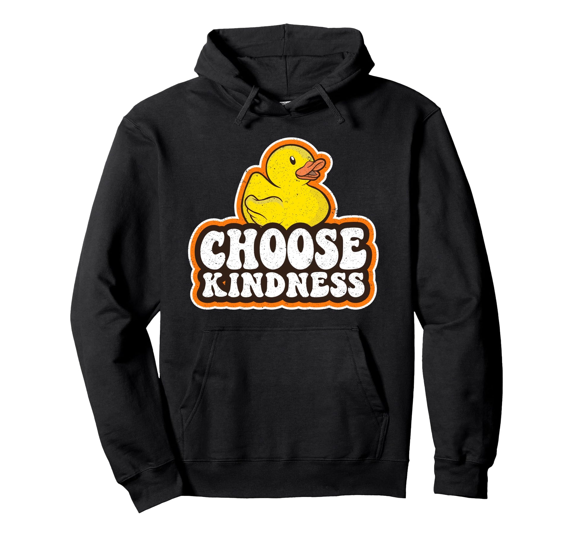 Positive Rubber Duck Rainbow Peace Hoodie - Fun Novelty Design Unisex - T-Shirt, Sweatshirt, Hoodie
