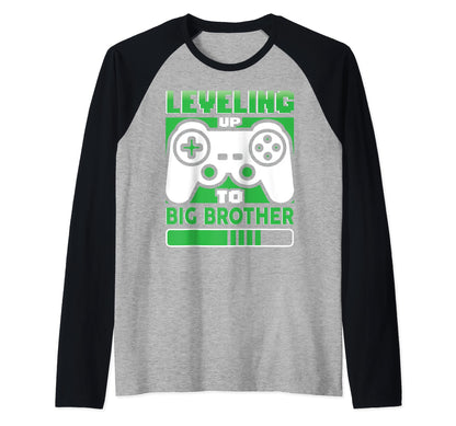 Leveling Up To Big Brother Video Gaming Hoodie - Minimalist Print Unisex - T-Shirt, Sweatshirt, Hoodie