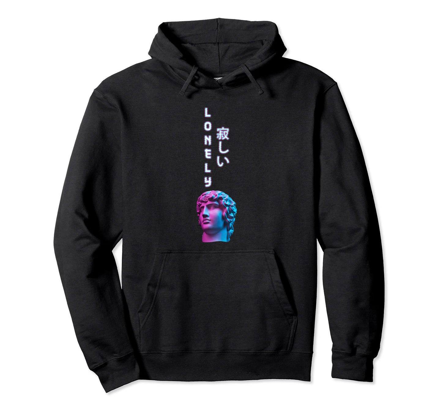 Lonely Vaporwave Aesthetic Japanese Hoodie - Fun Novelty Design for Adults - T-Shirt, Sweatshirt, Hoodie