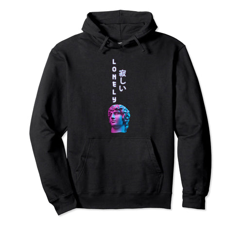 Lonely Vaporwave Aesthetic Japanese Hoodie - Fun Novelty Design for Adults - T-Shirt, Sweatshirt, Hoodie