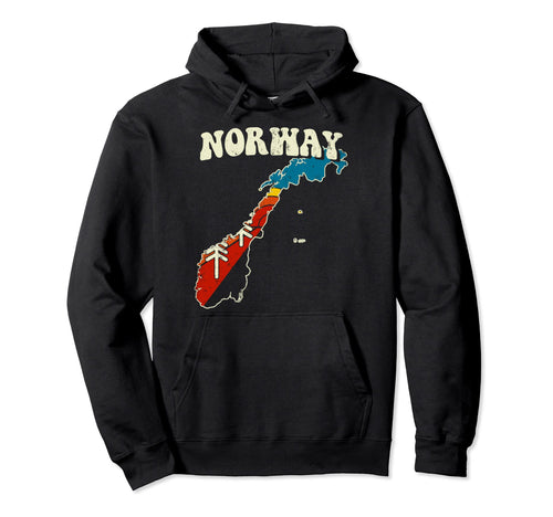 Norway Norwegian Country Rainbow 70S Hoodie - Fun Novelty Design Men Women - T-Shirt, Sweatshirt, Hoodie