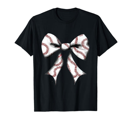Baseball Coquette Bow Baseball Mom T-Shirt - Fun Novelty Design Unisex - T-Shirt, Sweatshirt, Hoodie