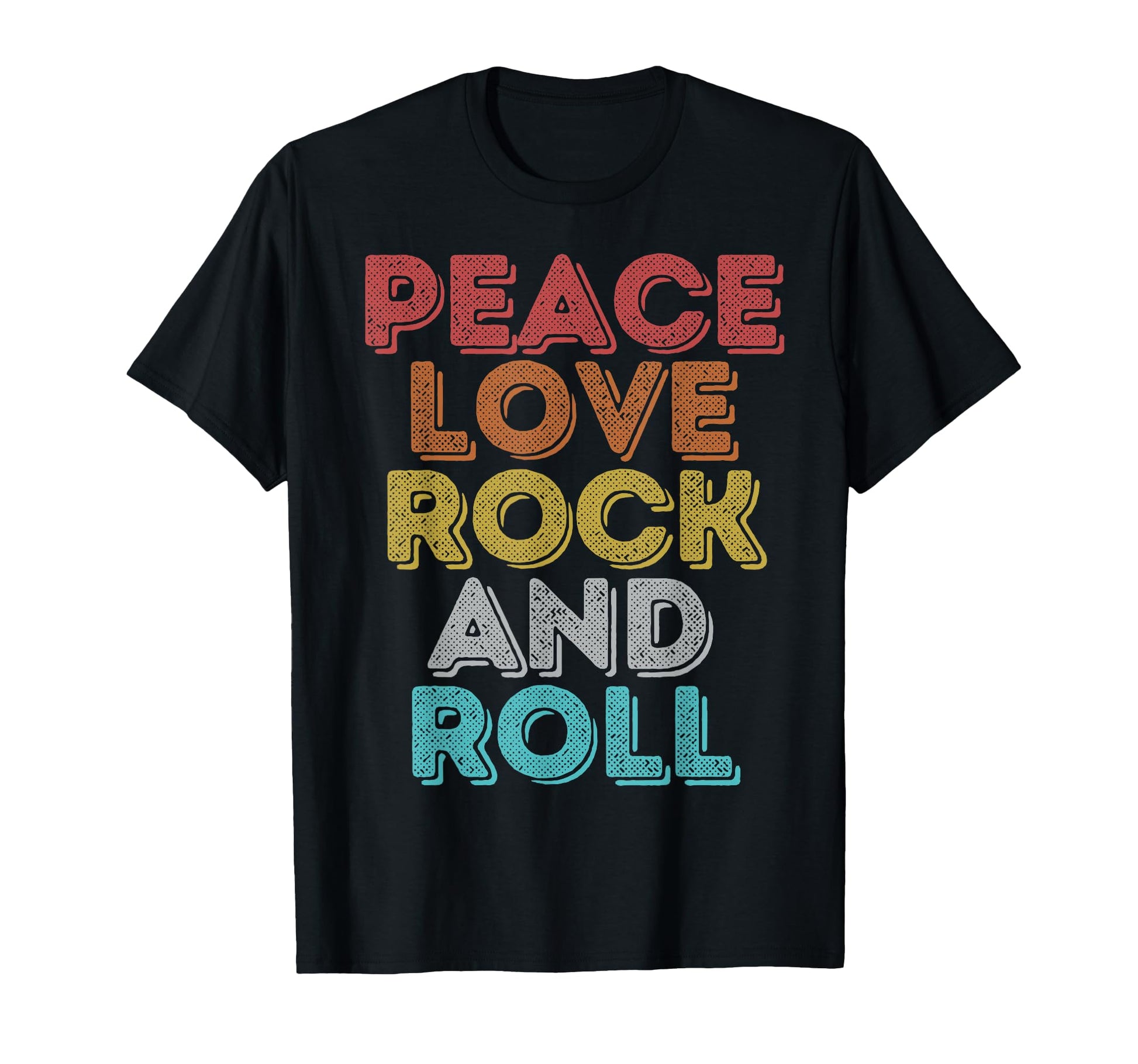 Peace Love Rock And Roll T-Shirt - Casual Everyday Wear for Adults - T-Shirt, Sweatshirt, Hoodie