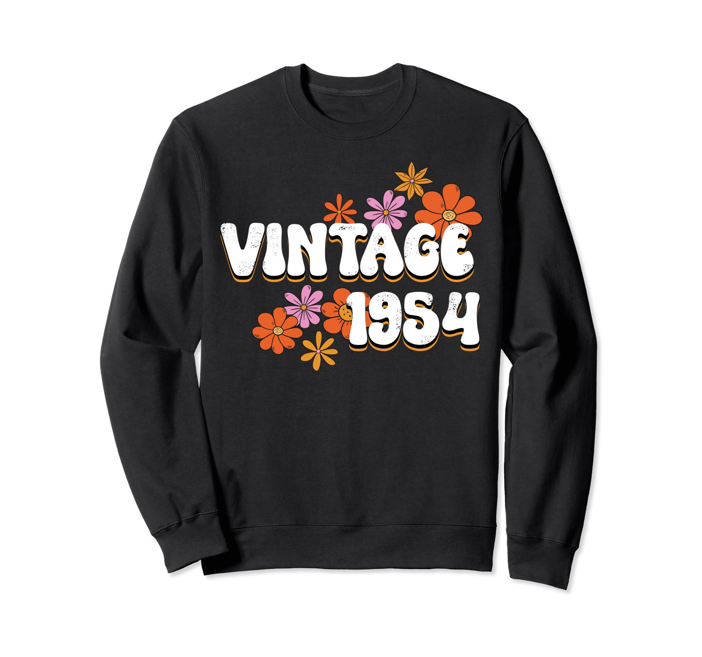 Groovy Hippie 1954 Is Vibe 69Th Sweatshirt - Aesthetic Graphic for Adults - T-Shirt, Sweatshirt, Hoodie