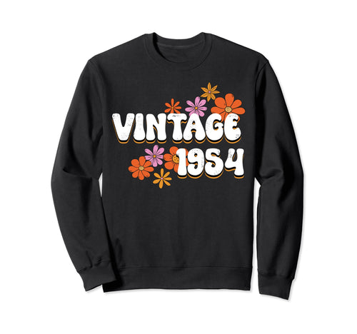 Groovy Hippie 1954 Is Vibe 69Th Sweatshirt - Aesthetic Graphic for Adults - T-Shirt, Sweatshirt, Hoodie