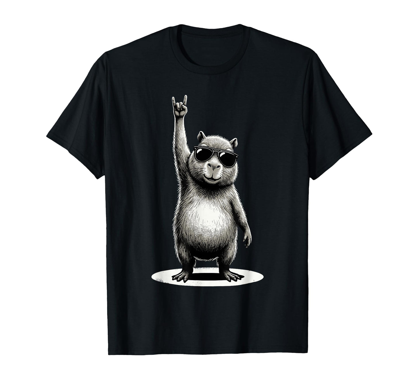 Capybara Rock Rock And Roll Funny T-Shirt - Streetwear Style Unisex - T-Shirt, Sweatshirt, Hoodie