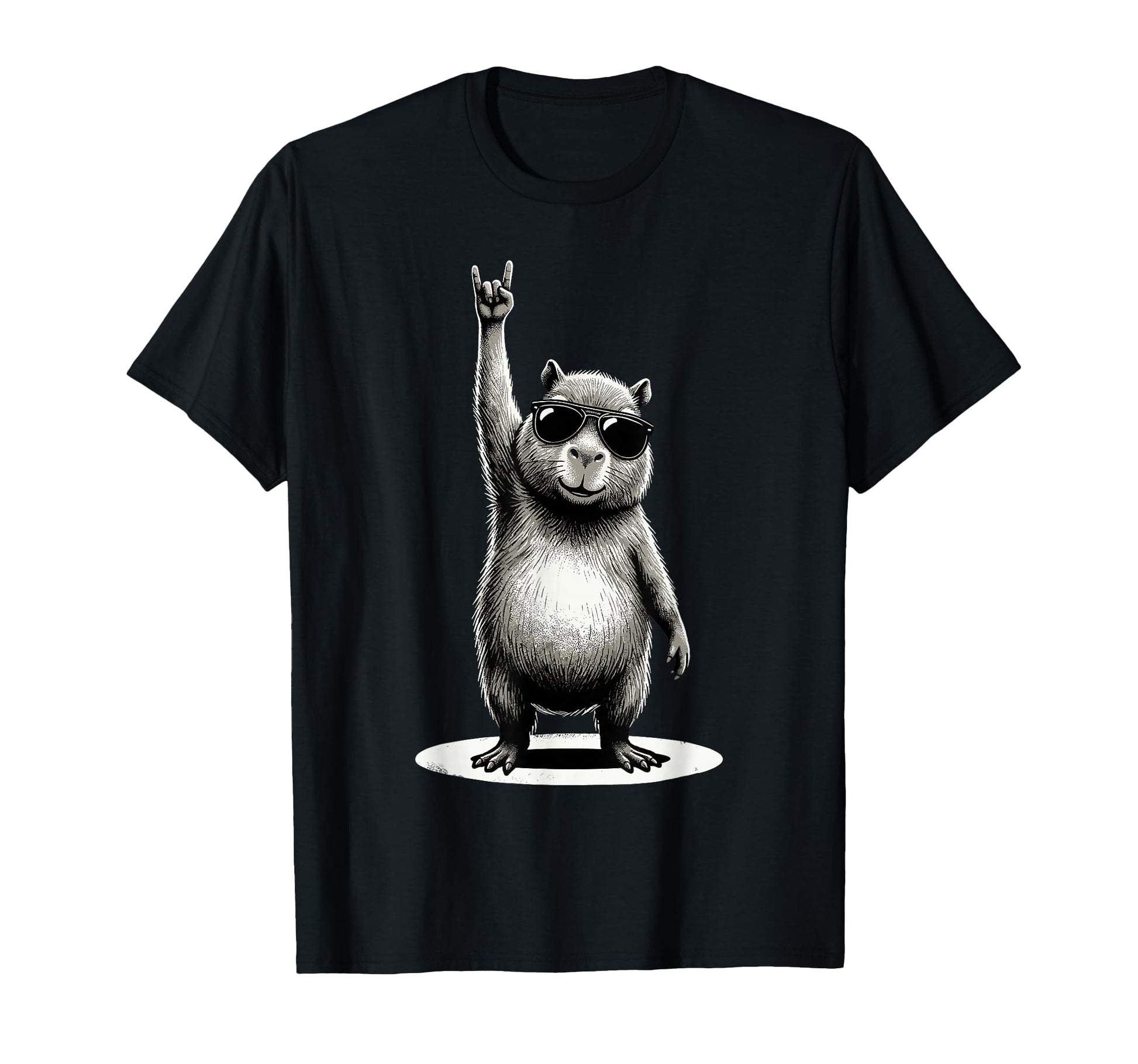 Capybara Rock Rock And Roll Funny T-Shirt - Streetwear Style Unisex - T-Shirt, Sweatshirt, Hoodie