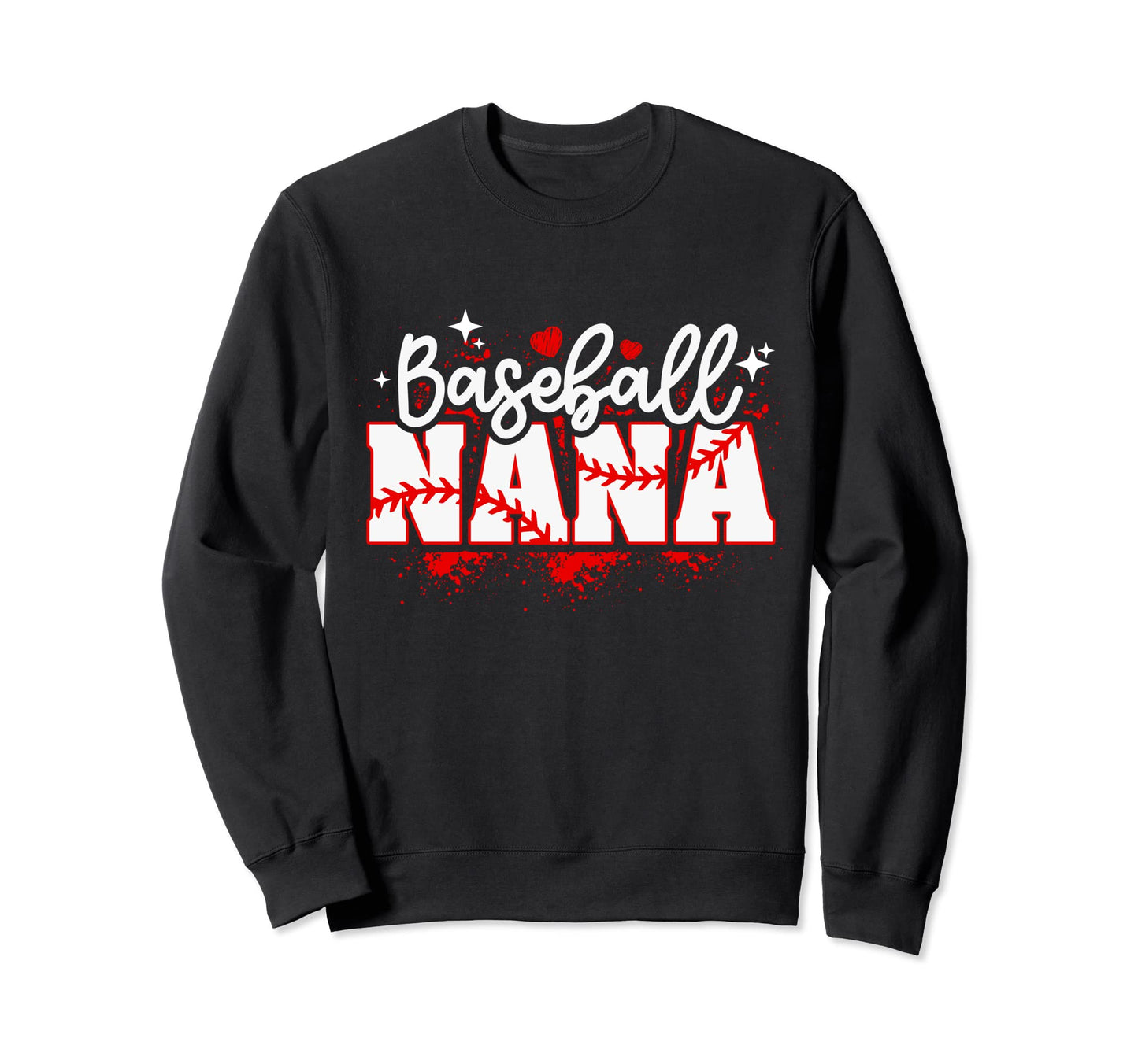 Baseball Nana Baseball Fan Grandma Sweatshirt - Trendy Graphic for Adults - T-Shirt, Sweatshirt, Hoodie