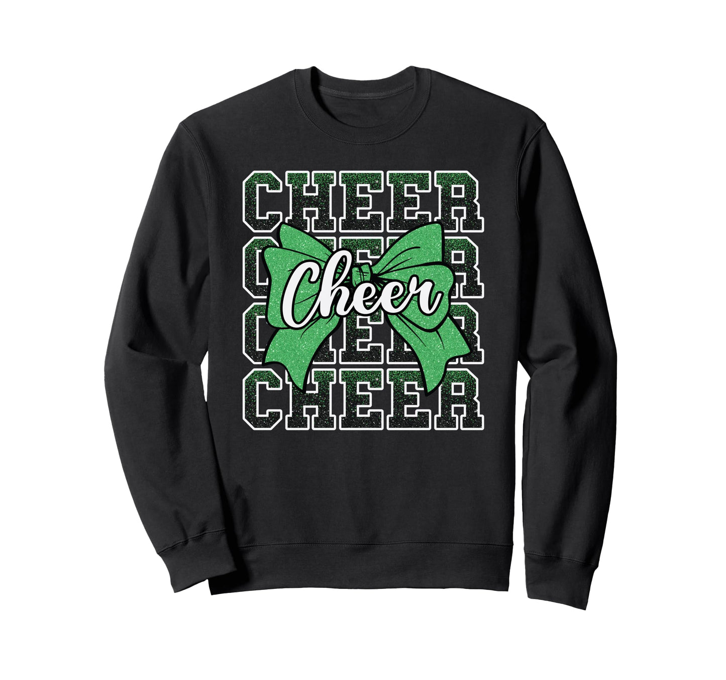Coquette Cheer Bow Sport Cheerleader Sweatshirt - Graphic Print for Adults - T-Shirt, Sweatshirt, Hoodie