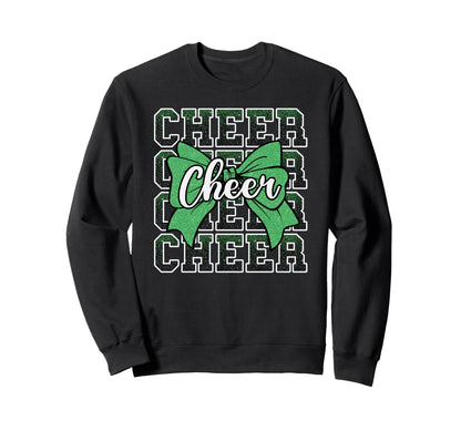 Coquette Cheer Bow Sport Cheerleader Sweatshirt - Graphic Print for Adults - T-Shirt, Sweatshirt, Hoodie