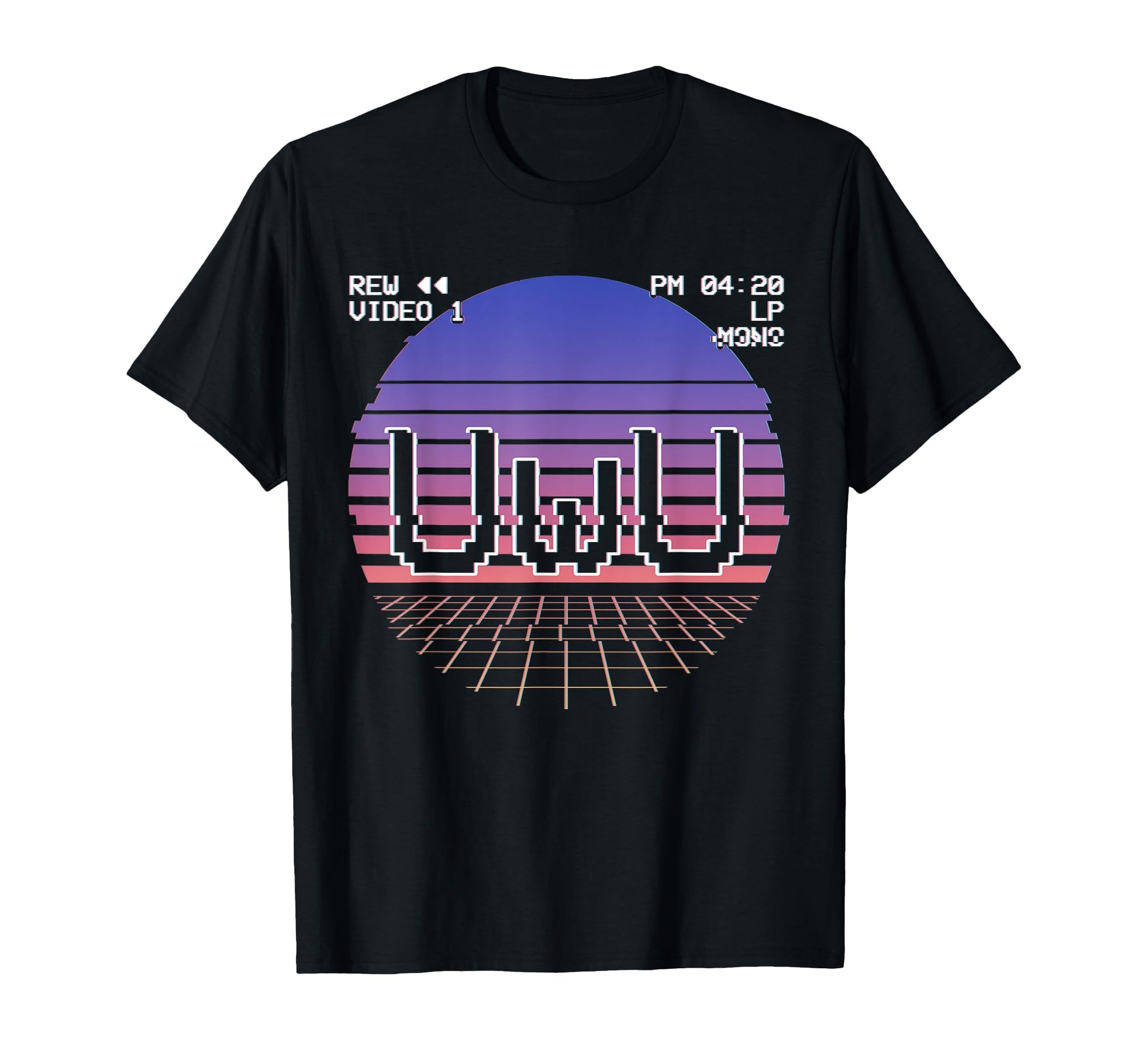 Vaporwave Aesthetic Uwu Synthwave T-Shirt - Custom Art Print for Adults - T-Shirt, Sweatshirt, Hoodie