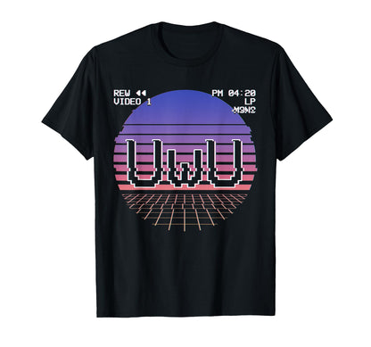 Vaporwave Aesthetic Uwu Synthwave T-Shirt - Custom Art Print for Adults - T-Shirt, Sweatshirt, Hoodie