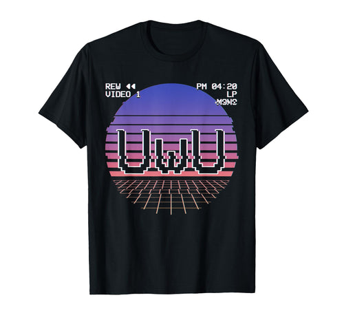 Vaporwave Aesthetic Uwu Synthwave T-Shirt - Custom Art Print for Adults - T-Shirt, Sweatshirt, Hoodie