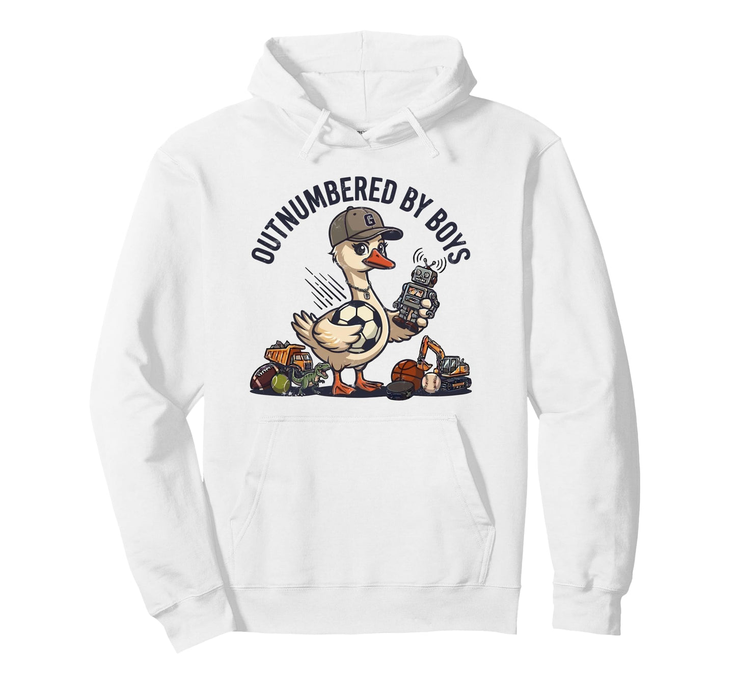 Outnumbered Mom Soccer Mom Hoodie - Casual Everyday Wear for Adults - T-Shirt, Sweatshirt, Hoodie