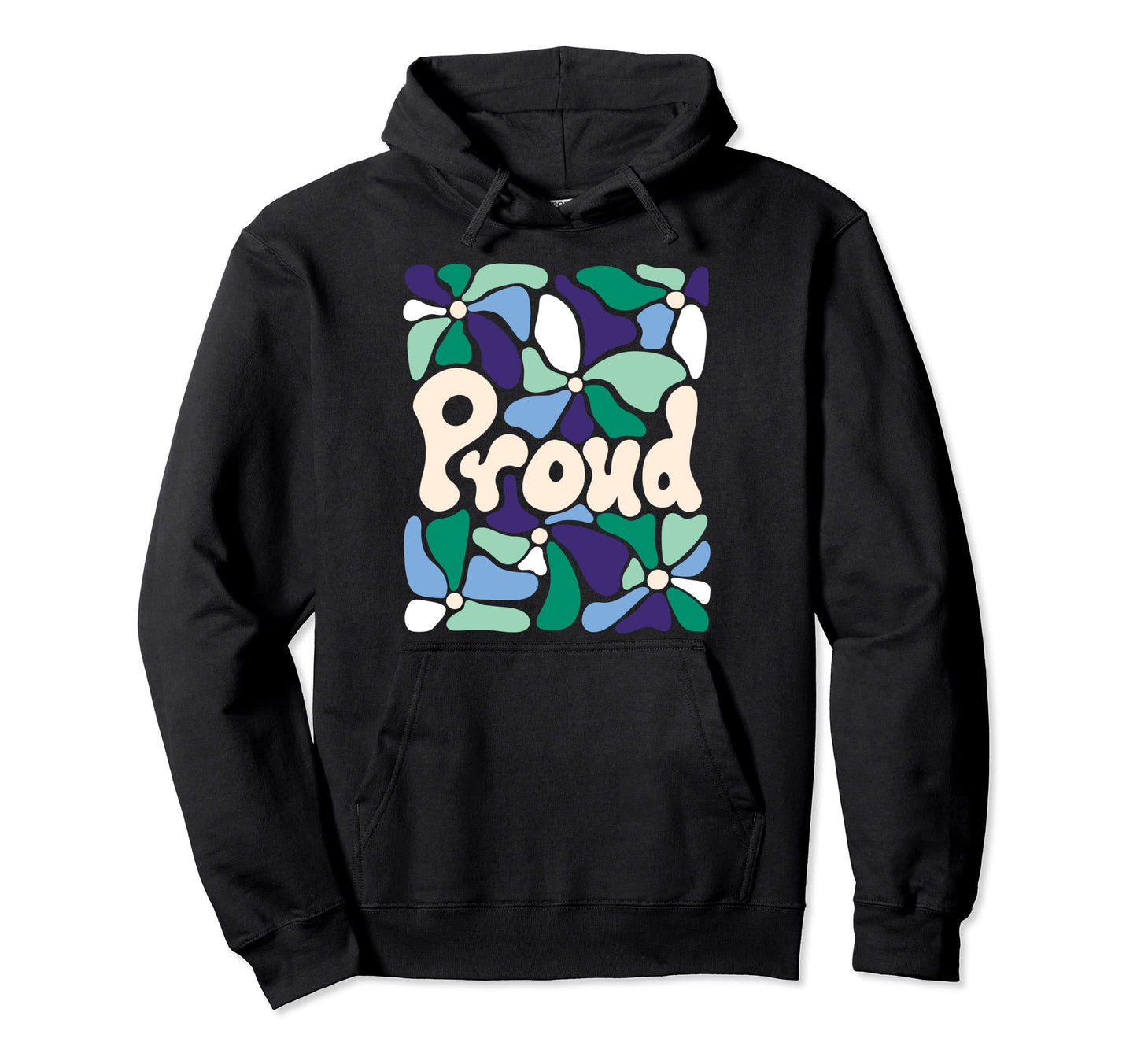 Proud Gay Pride Boho Flowers Hoodie - Novelty Apparel Unisex - T-Shirt, Sweatshirt, Hoodie