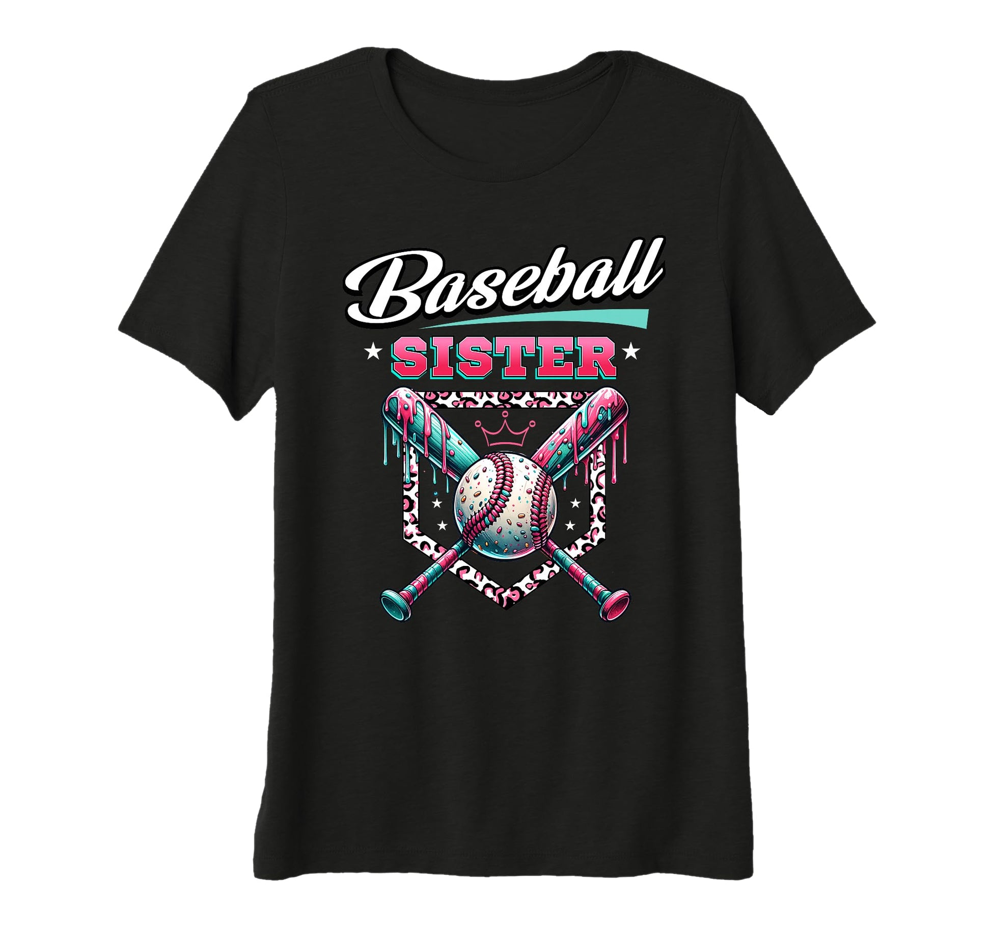 Baseball Sister Dripping Baseball T-Shirt - Aesthetic Graphic Men Women - T-Shirt, Sweatshirt, Hoodie