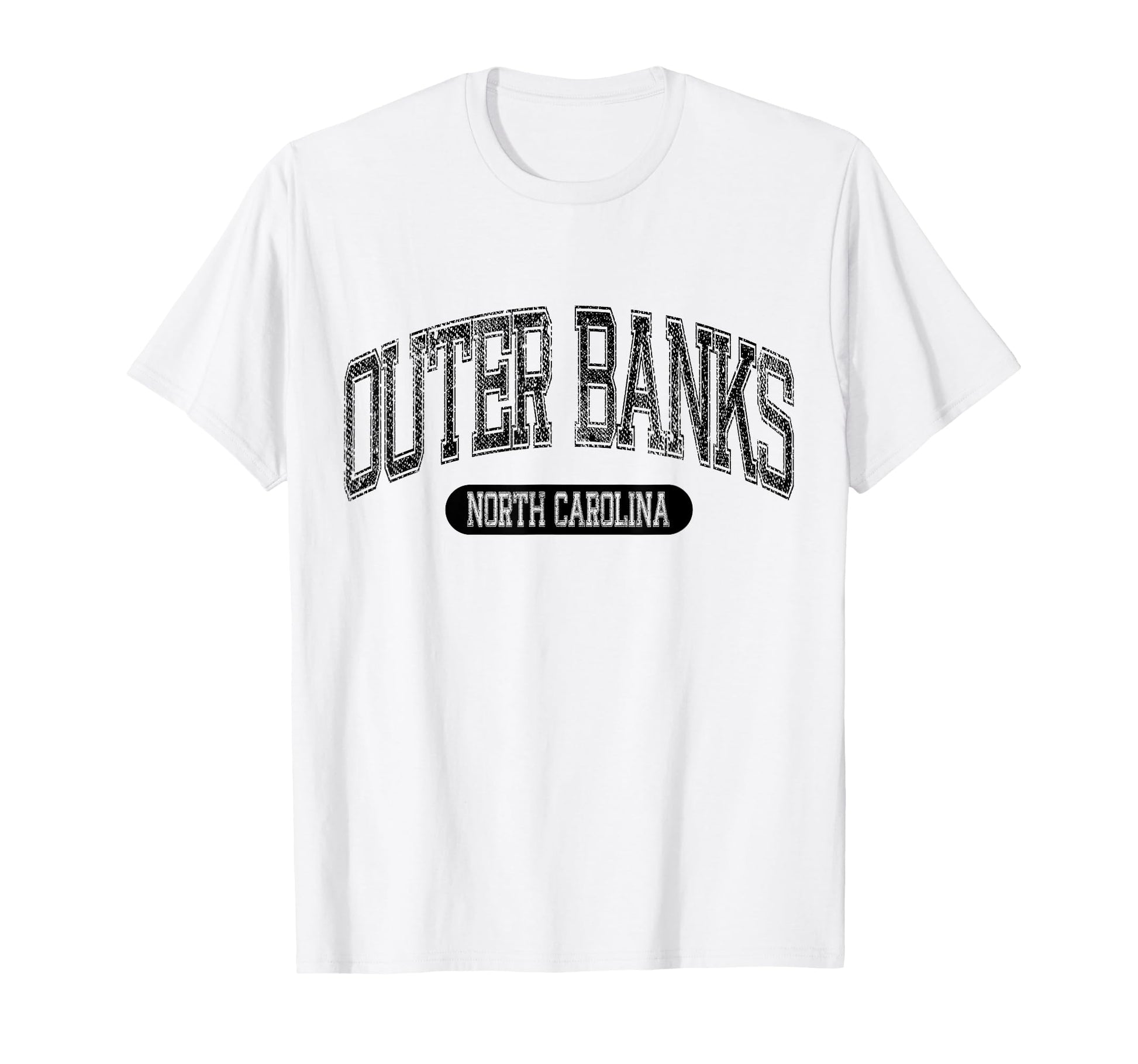 Outer Banks North Carolina Sports Letters T-Shirt - Unique Graphic Unisex - T-Shirt, Sweatshirt, Hoodie