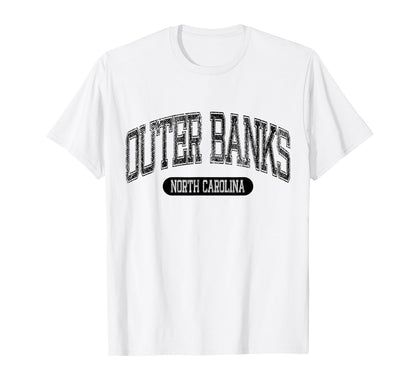 Outer Banks North Carolina Sports Letters T-Shirt - Unique Graphic Unisex - T-Shirt, Sweatshirt, Hoodie