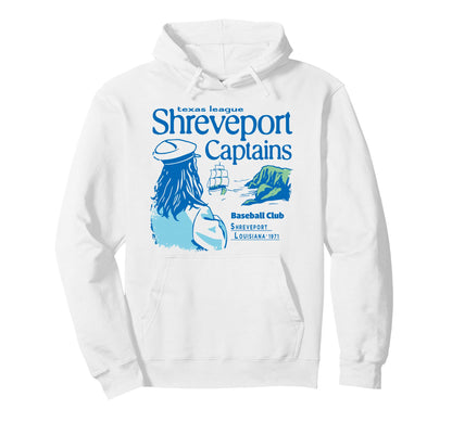 Shreveport Captains Baseball Team Hoodie - Minimalist Print Men Women - T-Shirt, Sweatshirt, Hoodie