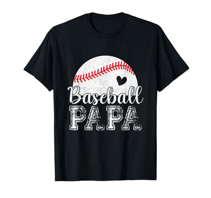 Baseball Papa Gifts Fathers Day Baseball T-Shirt - Custom Art Print Unisex - T-Shirt, Sweatshirt, Hoodie