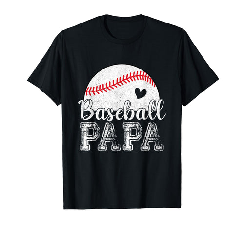 Baseball Papa Gifts Fathers Day Baseball T-Shirt - Custom Art Print Unisex - T-Shirt, Sweatshirt, Hoodie