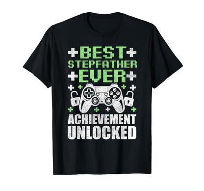 Gamer Stepdad Fathers Day Stepfather T-Shirt - Custom Art Print Unisex - T-Shirt, Sweatshirt, Hoodie