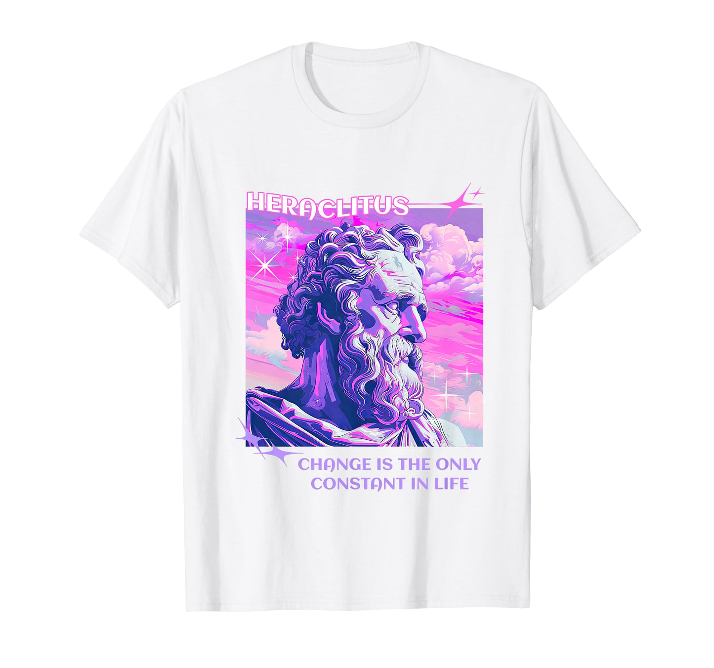 Stoic Philosopher Heraclitus Y2K Aesthetic T-Shirt - Graphic Print Unisex - T-Shirt, Sweatshirt, Hoodie