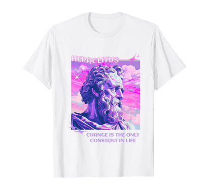 Stoic Philosopher Heraclitus Y2K Aesthetic T-Shirt - Graphic Print Unisex - T-Shirt, Sweatshirt, Hoodie