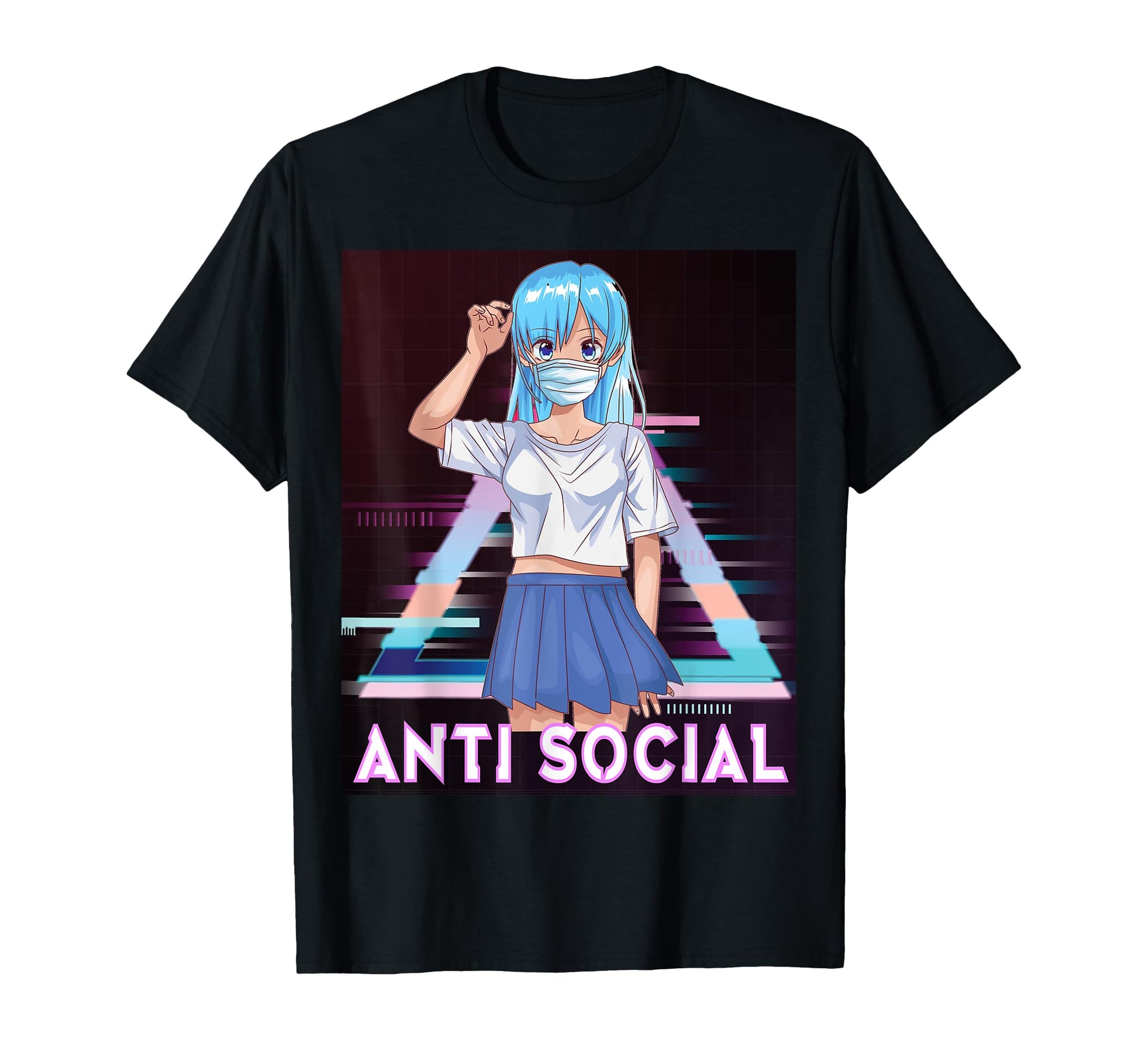 Anime Anti Social Japanese T-Shirt - Aesthetic Graphic for Adults - T-Shirt, Sweatshirt, Hoodie