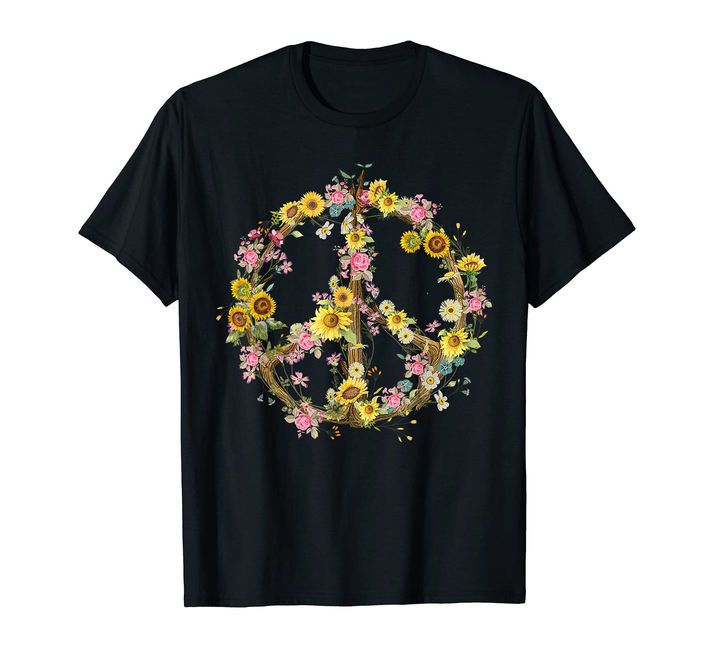 Love And Peace Flower Beautiful T-Shirt - Trendy Graphic Men Women - T-Shirt, Sweatshirt, Hoodie