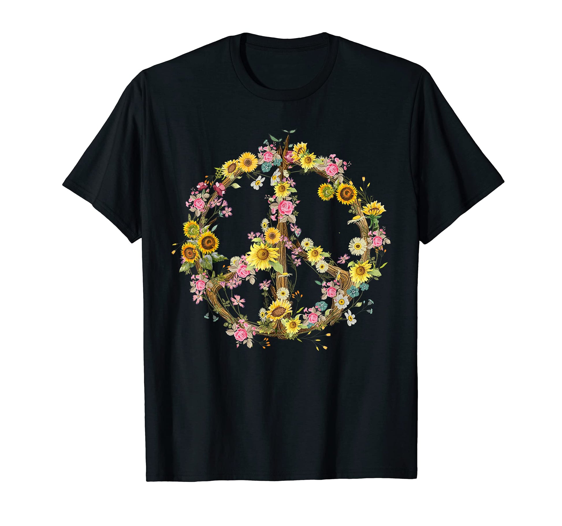 Love And Peace Flower Beautiful T-Shirt - Trendy Graphic Men Women - T-Shirt, Sweatshirt, Hoodie