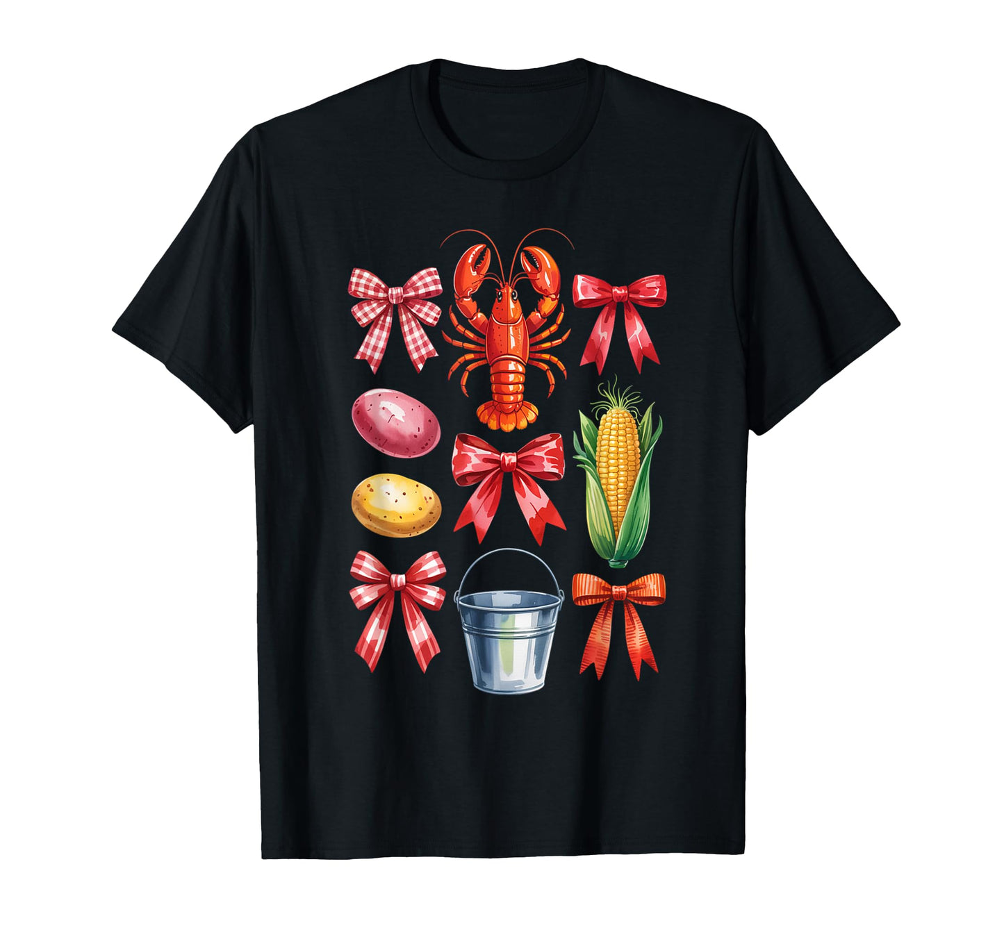 Funny Bow Coquette Crawfish Boil T-Shirt - Fun Novelty Design Men Women - T-Shirt, Sweatshirt, Hoodie