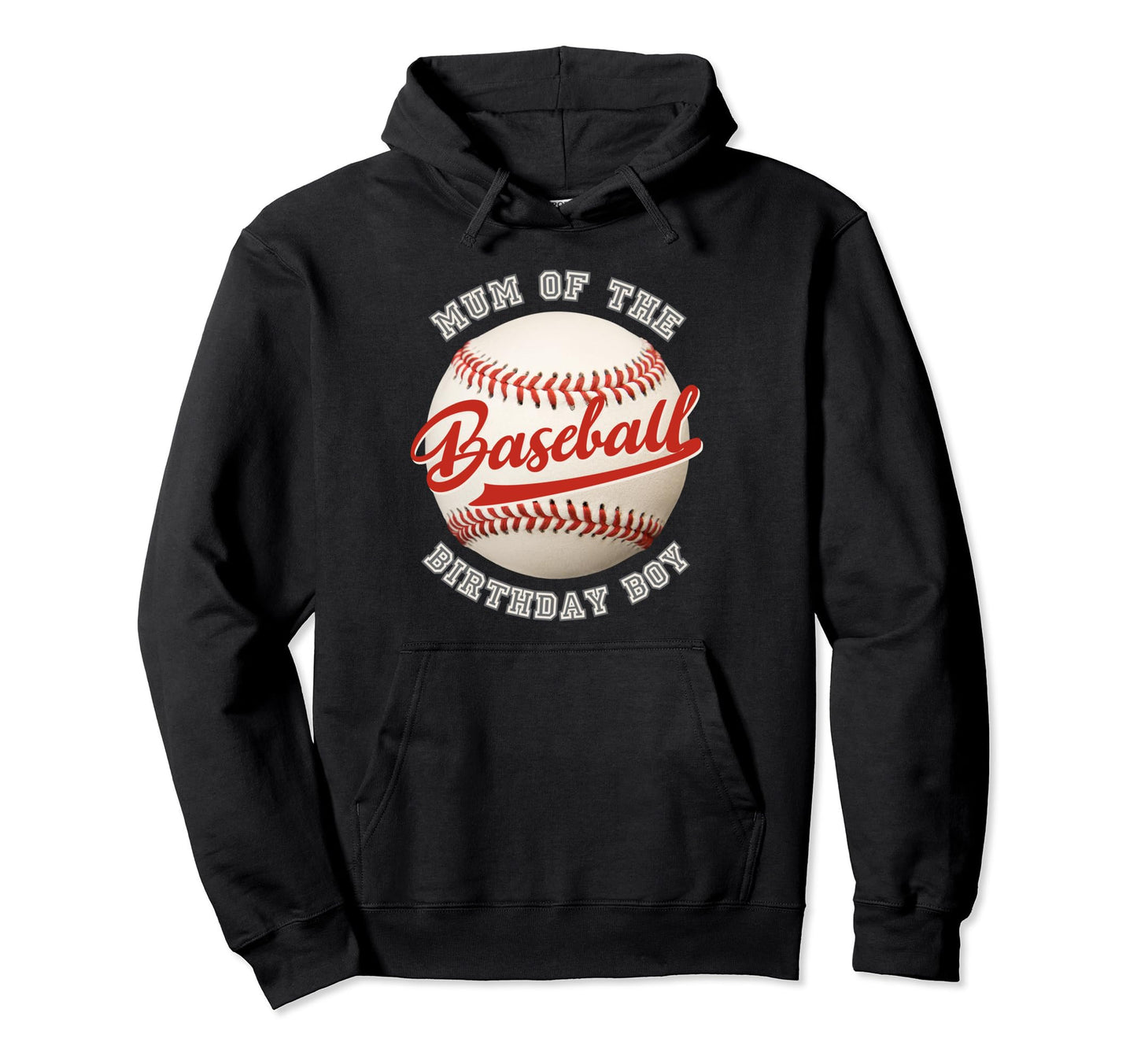 Baseball Birthday Mum Family Matching Hoodie - Minimalist Print Unisex - T-Shirt, Sweatshirt, Hoodie