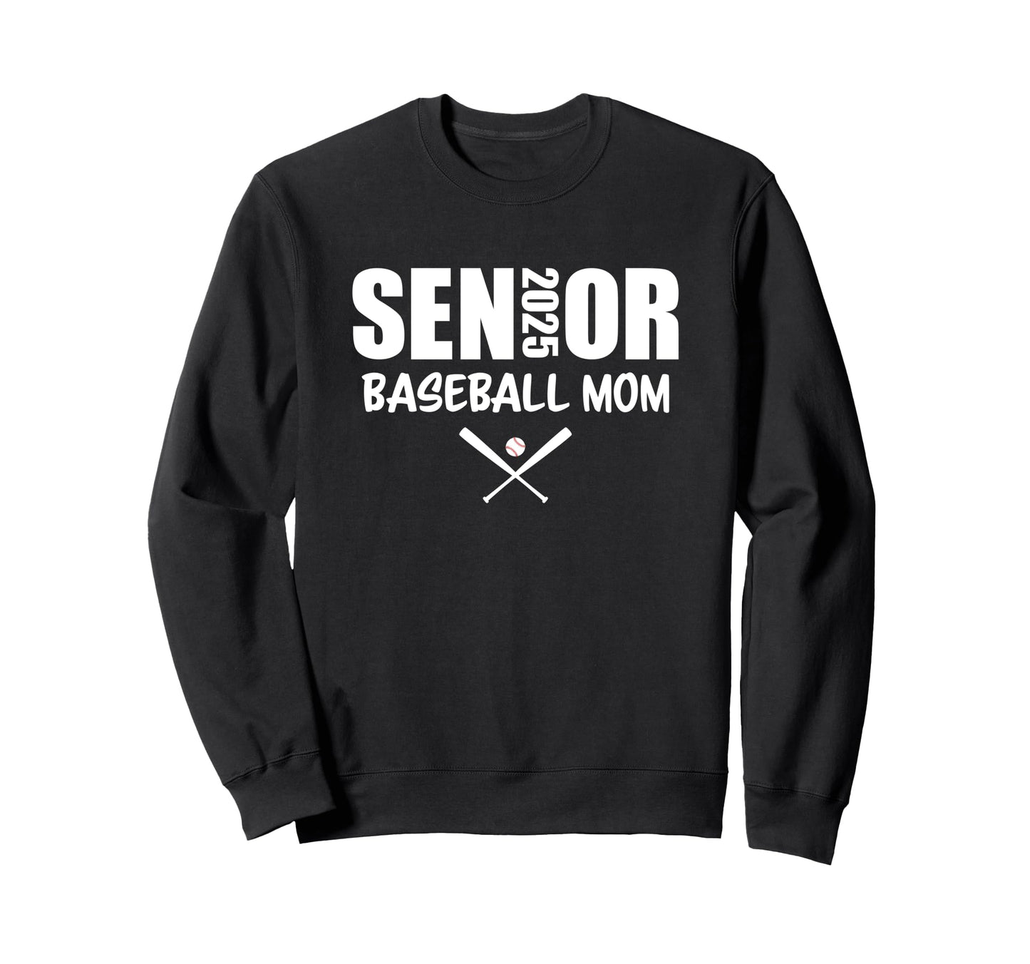 Senior Baseball Mom 2025 Team Parent Sweatshirt - Aesthetic Graphic Unisex - T-Shirt, Sweatshirt, Hoodie