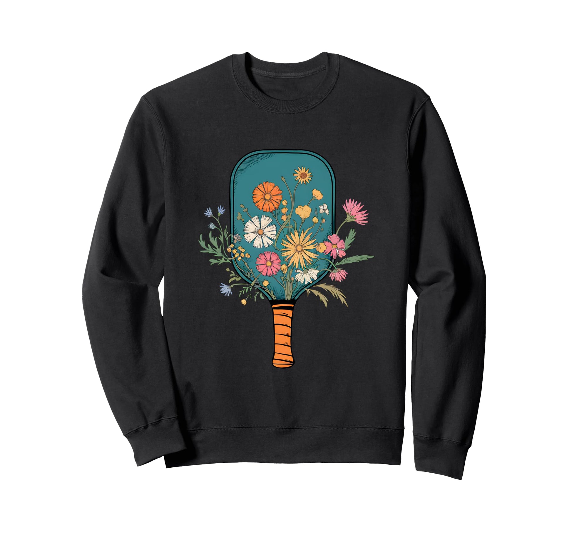 Bohemian Pickleball Paddle Boho Sweatshirt - Minimalist Print Unisex - T-Shirt, Sweatshirt, Hoodie