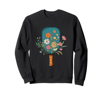 Bohemian Pickleball Paddle Boho Sweatshirt - Minimalist Print Unisex - T-Shirt, Sweatshirt, Hoodie