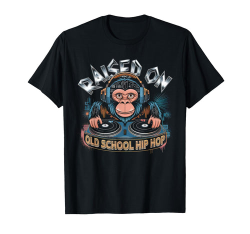 Raised Old School Graffiti Rap T-Shirt - Casual Everyday Wear for Adults - T-Shirt, Sweatshirt, Hoodie