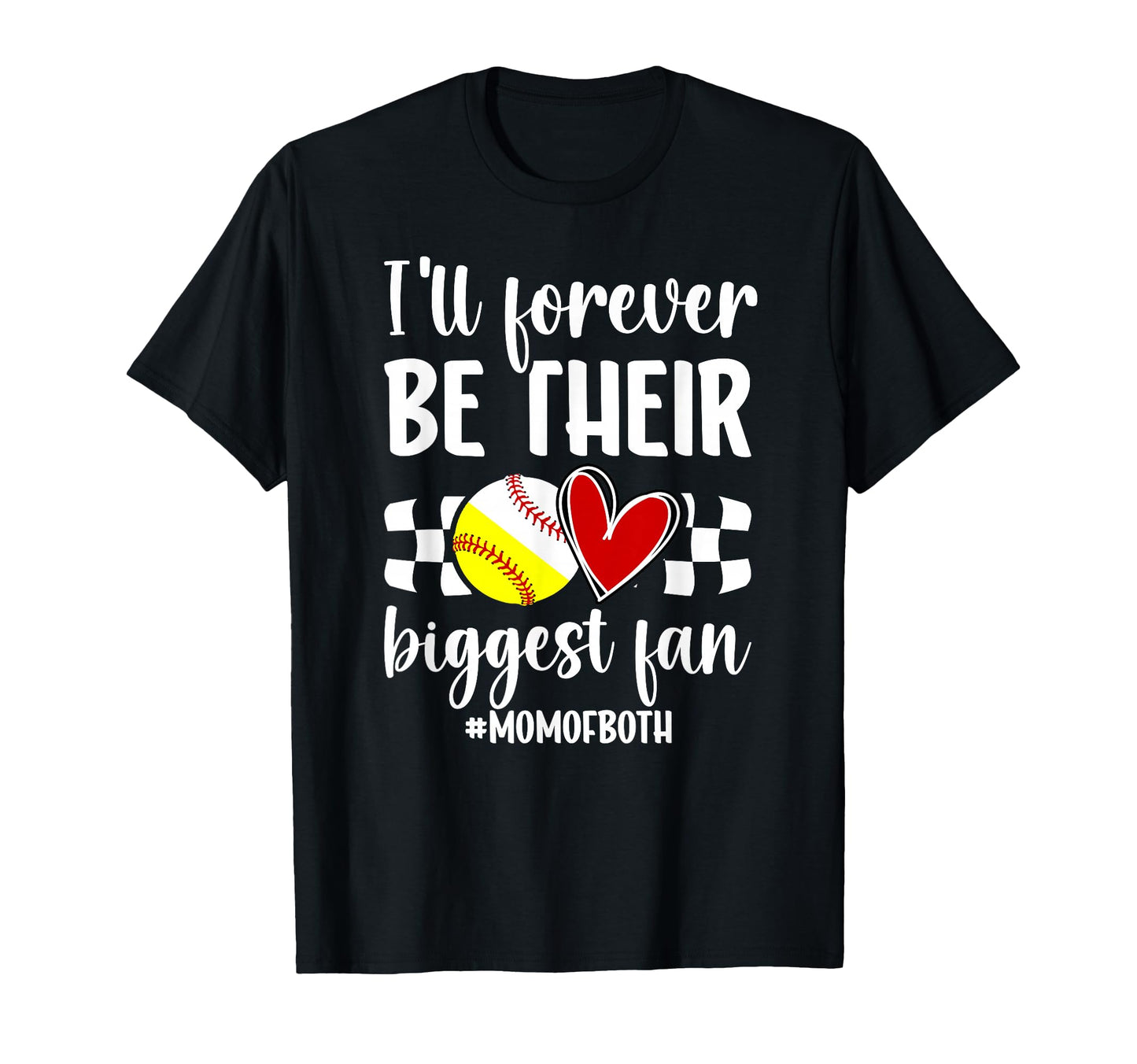 Their Biggest Fan Mom Both T-Shirt - Casual Everyday Wear Men Women - T-Shirt, Sweatshirt, Hoodie