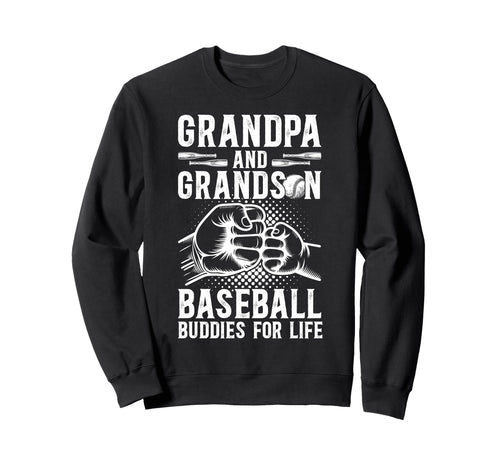 Baseball Grandpa And Grandson Baseball Sweatshirt - Novelty Apparel Unisex - T-Shirt, Sweatshirt, Hoodie