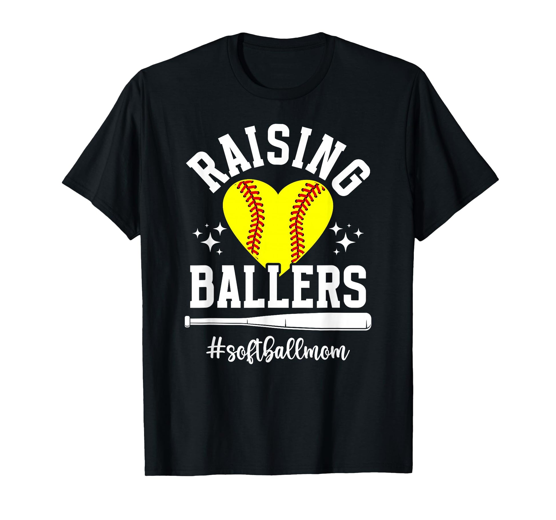 Raising Ballers Softball Mom T-Shirt - Aesthetic Graphic Men Women - T-Shirt, Sweatshirt, Hoodie