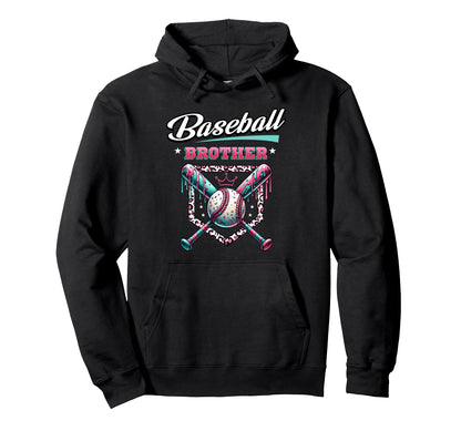 Baseball Brother Dripping Baseball Hoodie - Fun Novelty Design for Adults - T-Shirt, Sweatshirt, Hoodie